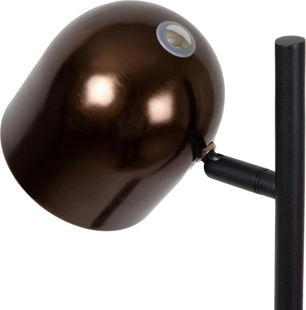 Lucide Skanska Rech Oplaadbare Vloerlamp - 1x3W LED - 3000K/6000K - Koffie