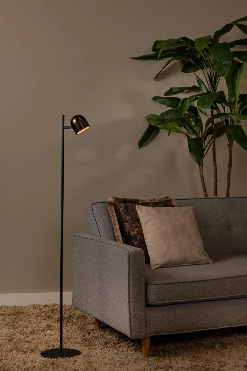 Lucide Skanska Rech Oplaadbare Vloerlamp - 1x3W LED - 3000K/6000K - Koffie