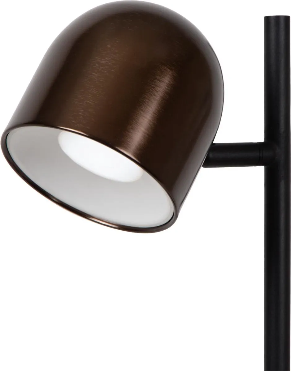 Lucide Skanska Rech Oplaadbare Vloerlamp - 1x3W LED - 3000K/6000K - Koffie