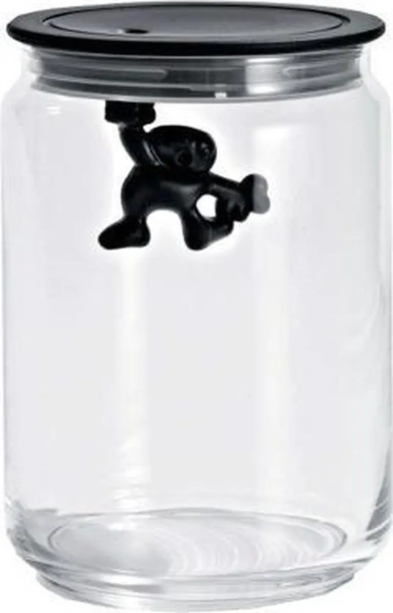 Alessi Gianni Glazen Pot 15cm - Zwart - afbeelding 6 van 6