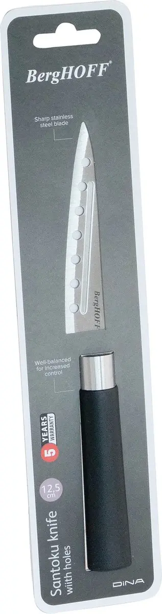 BergHOFF DiNA Santoku Mes 12,5cm - Zwart