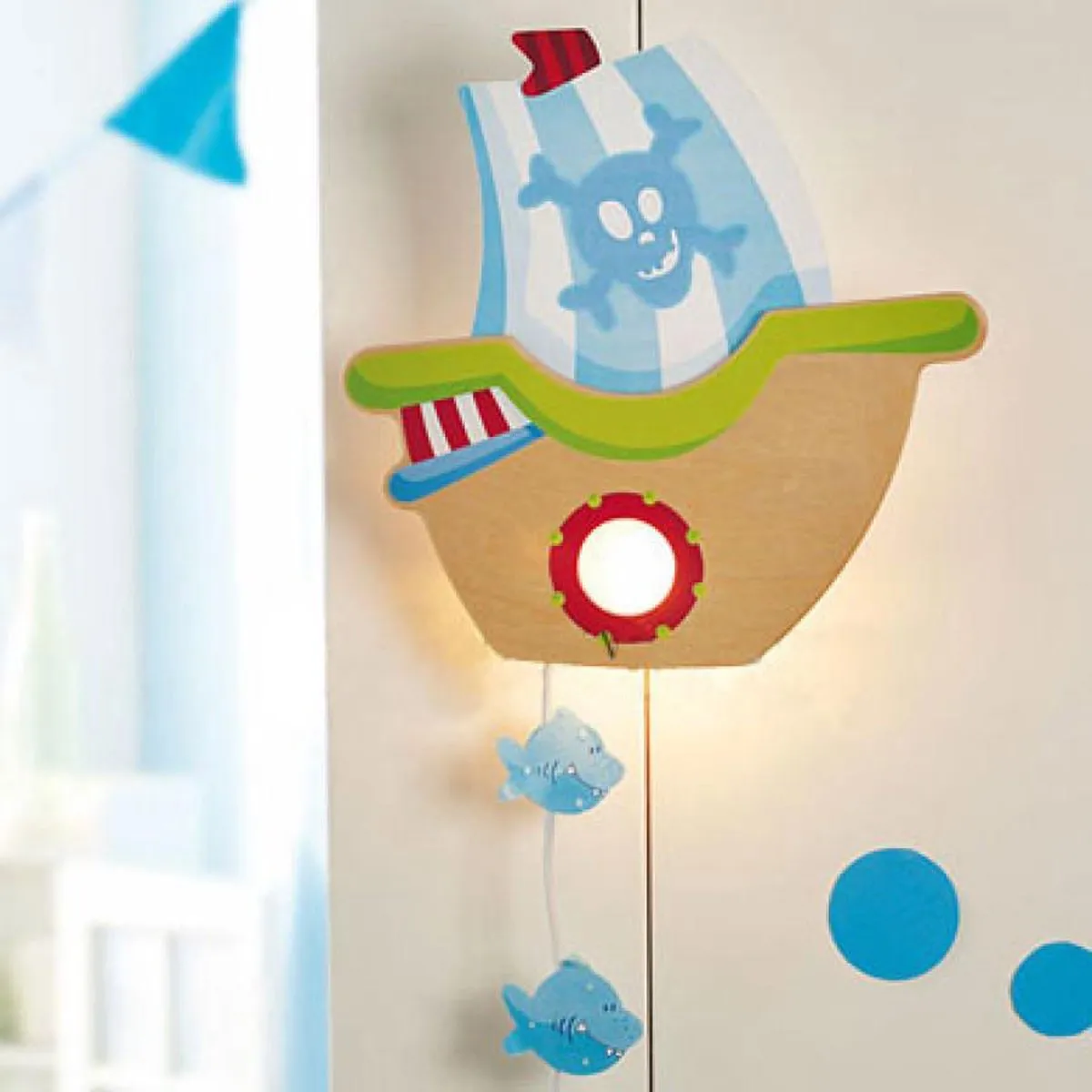 Haba Wandlamp Piratenschip - Blauw