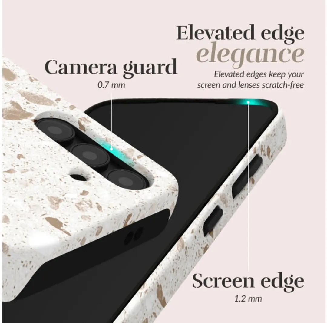 Mio Hoesje Galaxy A57 MagSafe - Wit/Beige/Soft Terrazzo