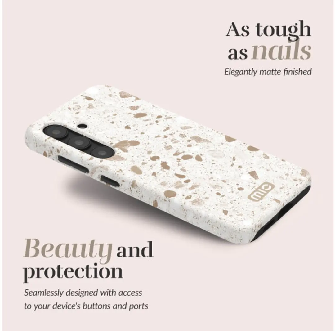 Mio Hoesje Galaxy A57 MagSafe - Wit/Beige/Soft Terrazzo
