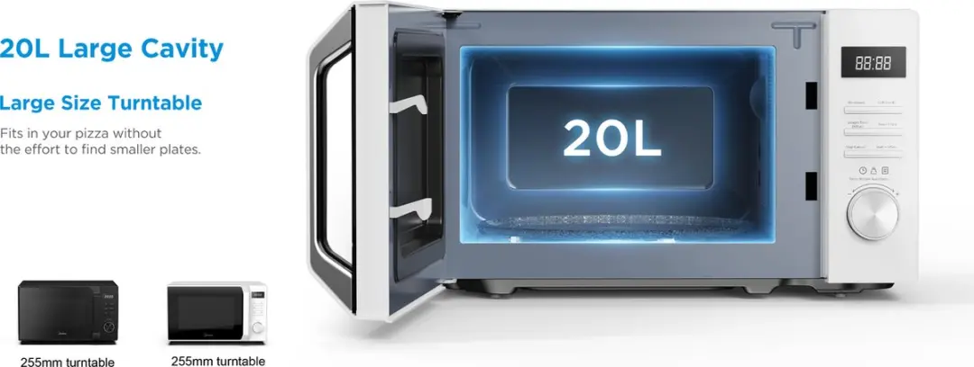 Midea AG20CF2EBK Magnetron - 20L - 700W - Zwart