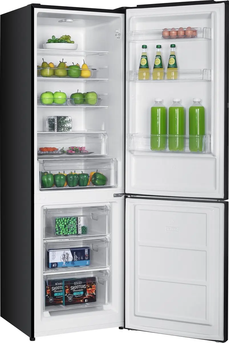 Exquisit KGC320-90-E Koel-vriescombinatie 315L - Zwart