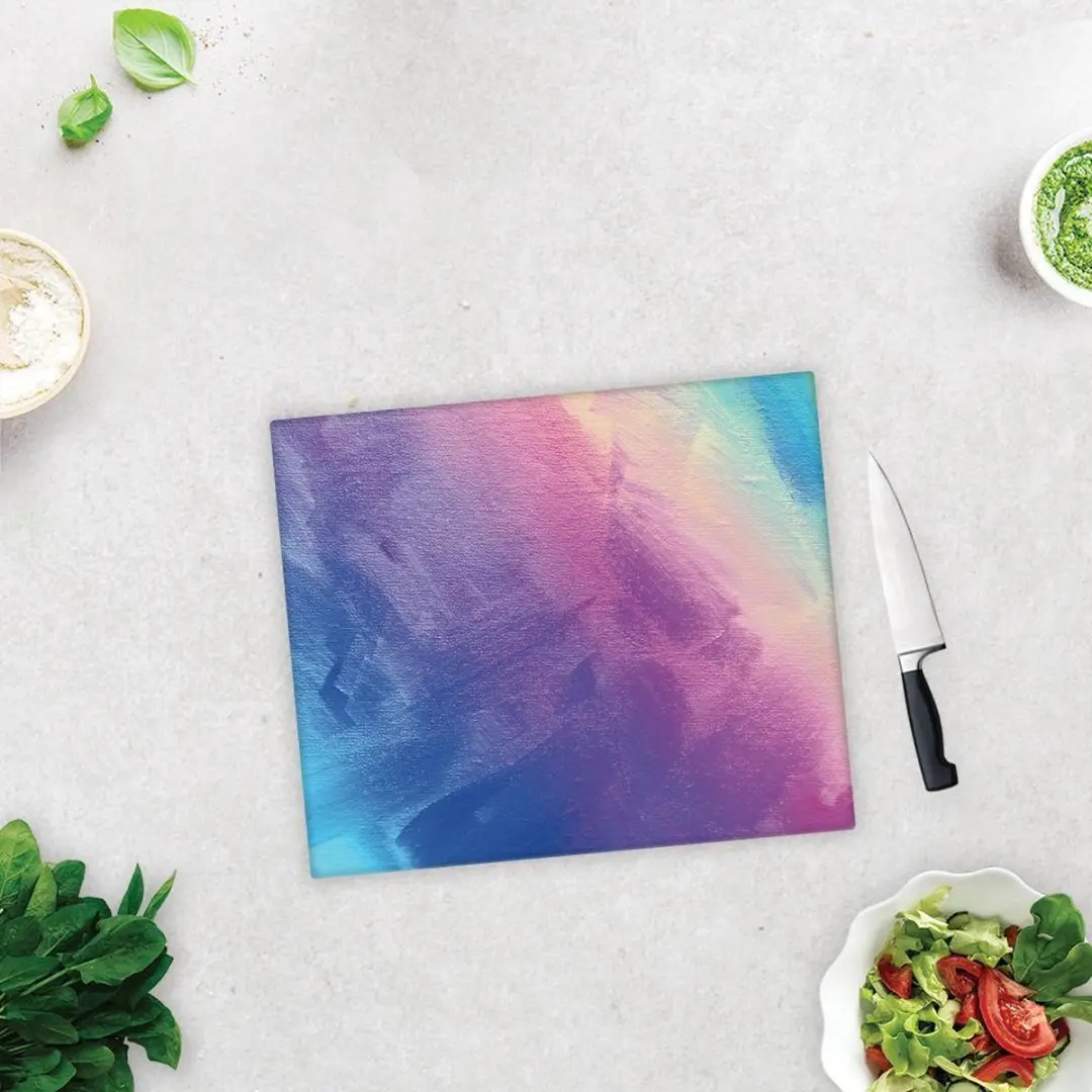 Decoris Multicolor Glas Snijplank 29x34cm - Roze