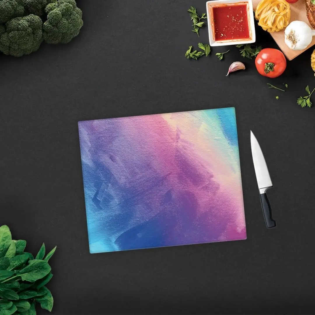 Decoris Multicolor Glas Snijplank 29x34cm - Roze