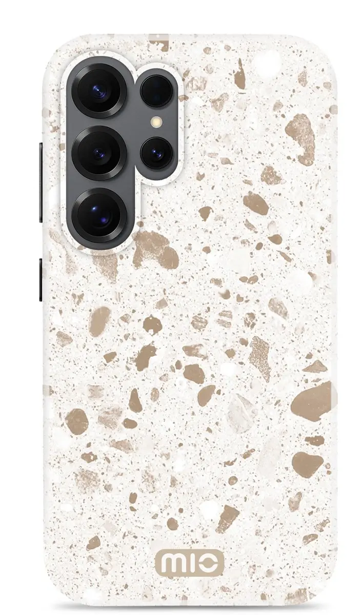 Mio by Mobilize Hoesje MIOSTS25ULTRA5G - Samsung Galaxy S25 Ultra - MagSafe - Wit/Beige/Soft Terrazzo