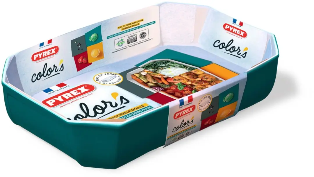 Pyrex Rechthoekige Ovenschaal 3,2L - 33x22x7cm - Blauw