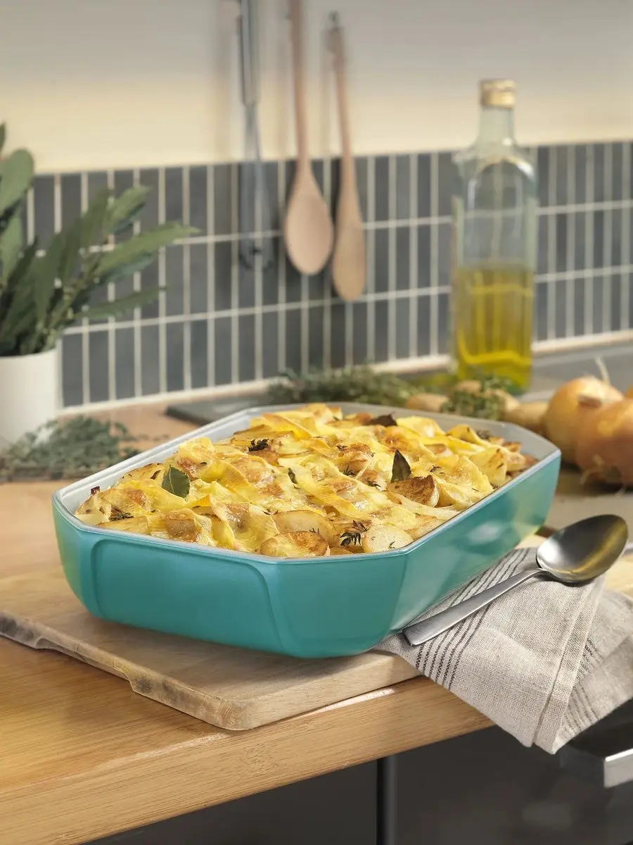 Pyrex Rechthoekige Ovenschaal 3,2L - 33x22x7cm - Blauw