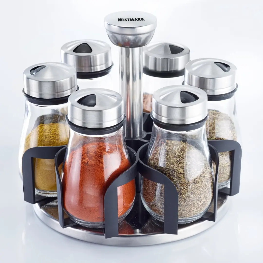 Westmark Lisbon Kruidenorganizer 7-delig - 125ml - Zilver