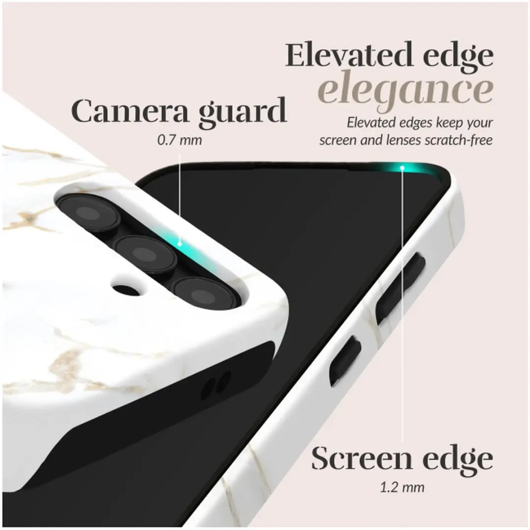 Mio Hoesje Samsung Galaxy S25 FE - Wit Marble - MagSafe