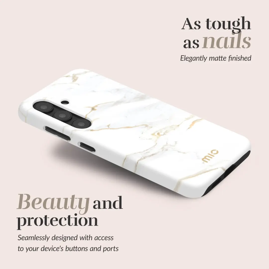 Mio Hoesje Samsung Galaxy S25 FE - Wit Marble - MagSafe
