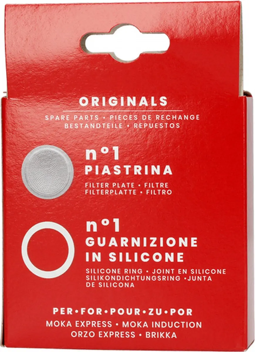 Bialetti Filterplaatje & Siliconen Ring 0800040 - 6 Stuks