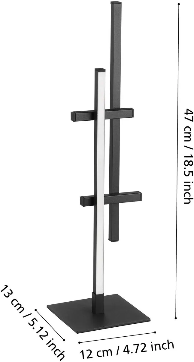 Eglo Trepiliano LED Tafellamp 47cm - Zwart/Wit