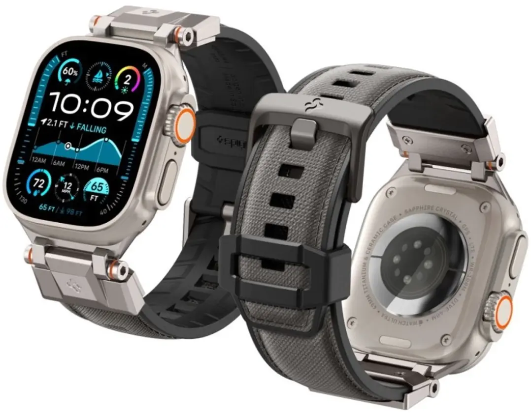 Spigen DuraPro Armor Apple Watch Cover - Grijs - 44/45/46/49mm