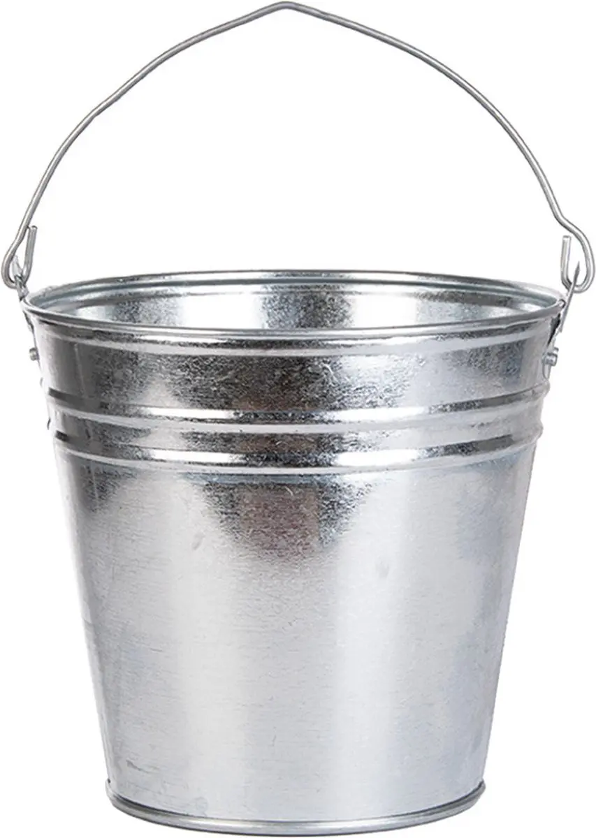 Esschert Design Emmer/Plantpot Zilver - D26 x H25cm