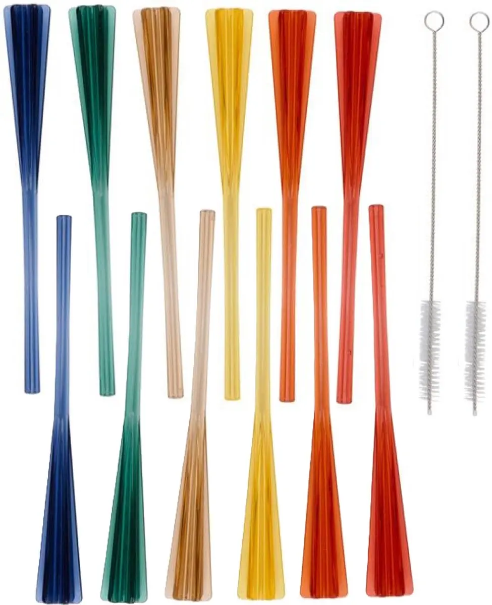 Alpina Cocktail Roerder & Rietjes Set 14 Stuks