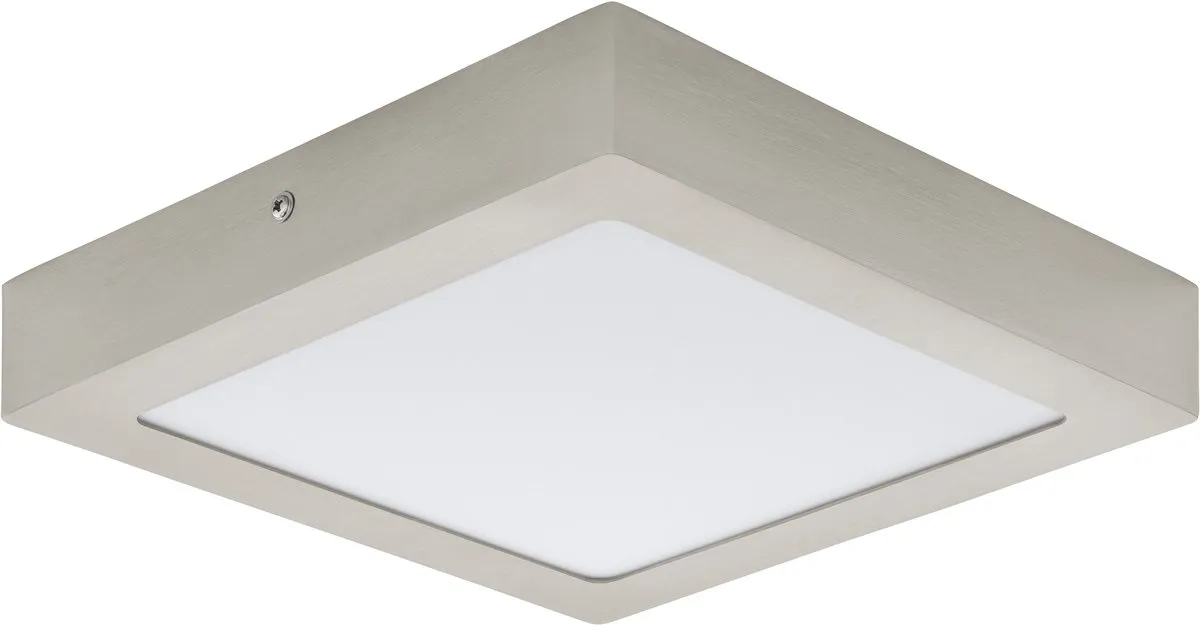 Eglo Fueva 1 Plafondlamp LED 250x250mm - Nikkel - 3000K
