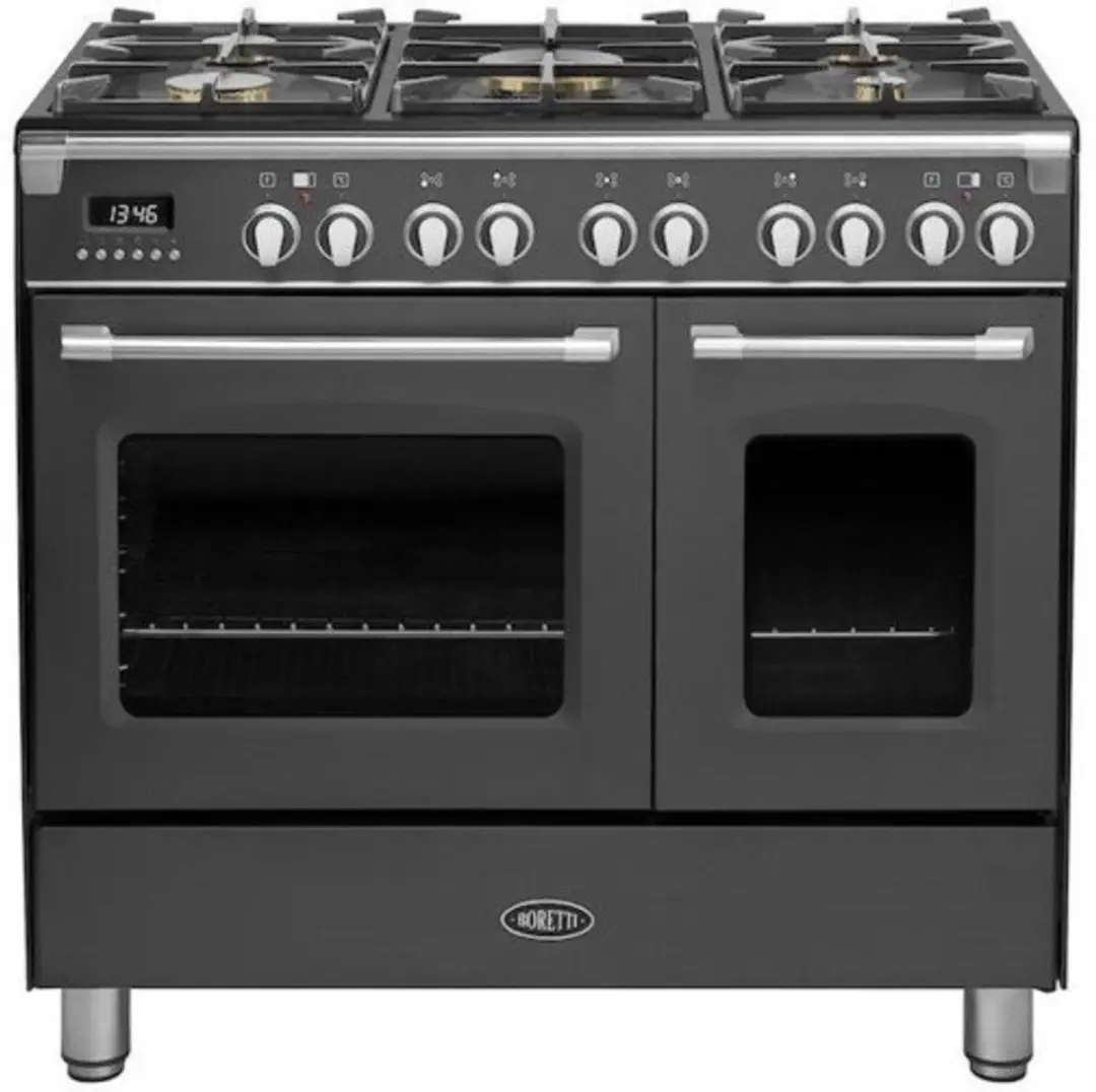 Boretti CFBG902AN3 Gasfornuis 90cm - 5 Branders Dual Fuel - 2 Ovens 70+45L