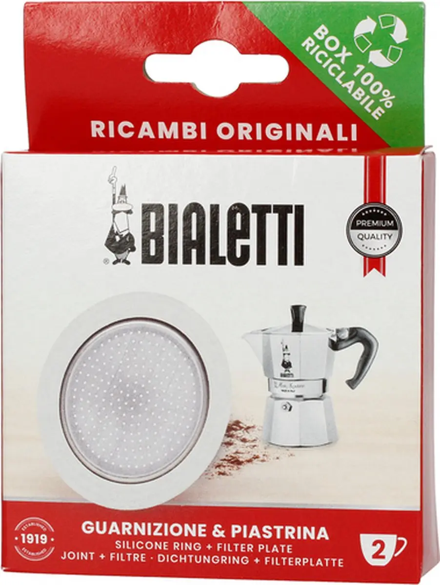 Bialetti Filterplaatje + Siliconen Ring 56cm - RVS