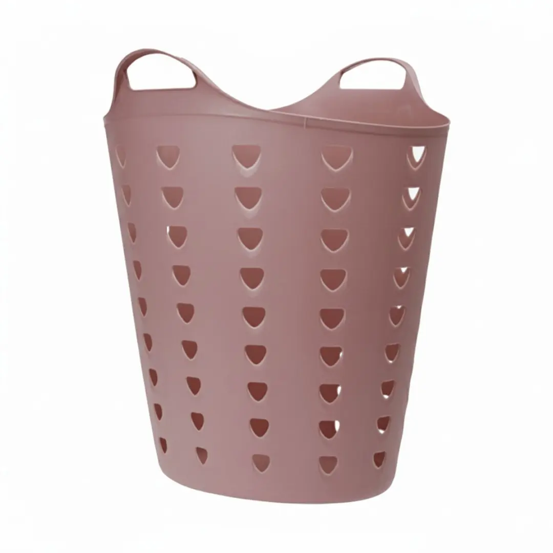 Excellent Houseware Flexibele Wasmand Oudroze 60L