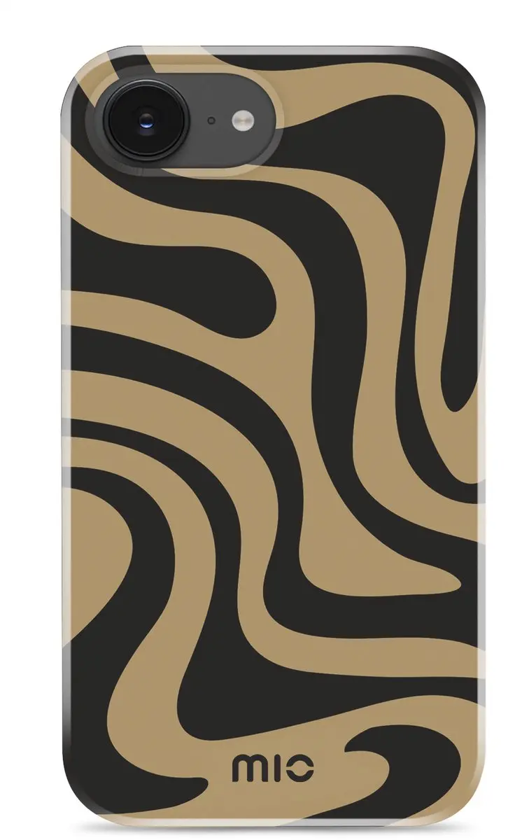 Mio by Mobilize iPhone 17e/16e Hoesje Swirl - Bruin