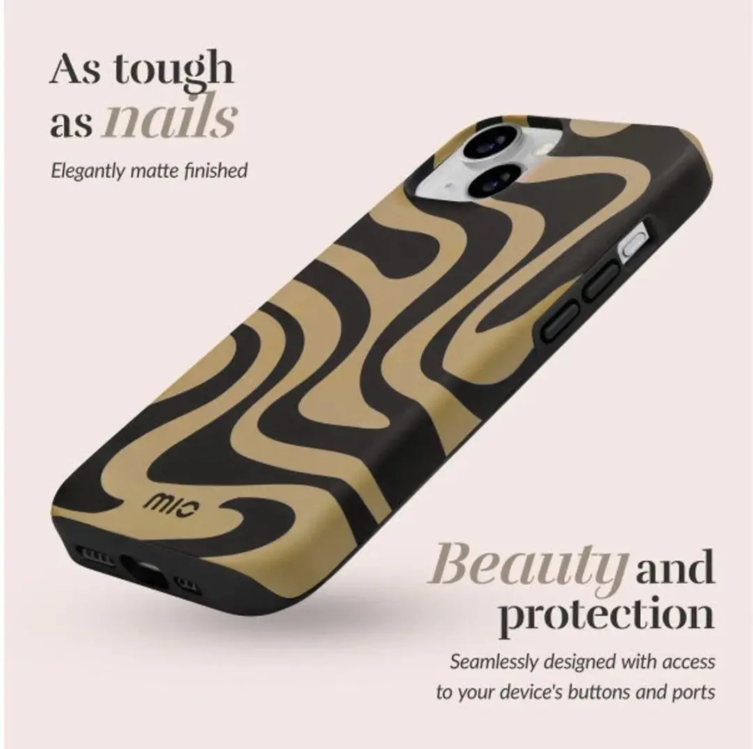 Mio by Mobilize iPhone 17e/16e Hoesje Swirl - Bruin - afbeelding 6 van 6