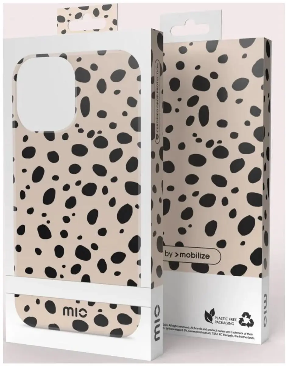 Mio by Mobilize iPhone 16 Pro Hoesje - MagSafe - Hard Shell - Zwart/Bruin