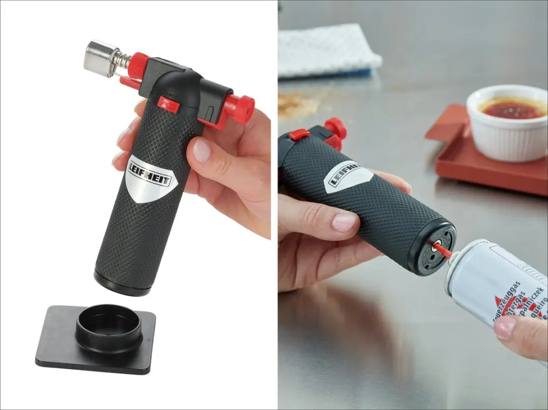 Leifheit Proline Flambeerder - Gas - RVS - Zwart/Rood