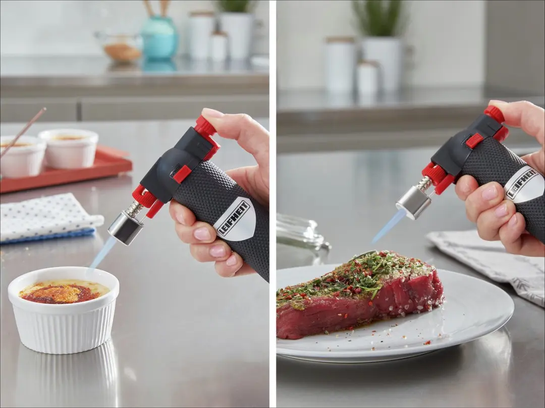 Leifheit Proline Flambeerder - Gas - RVS - Zwart/Rood