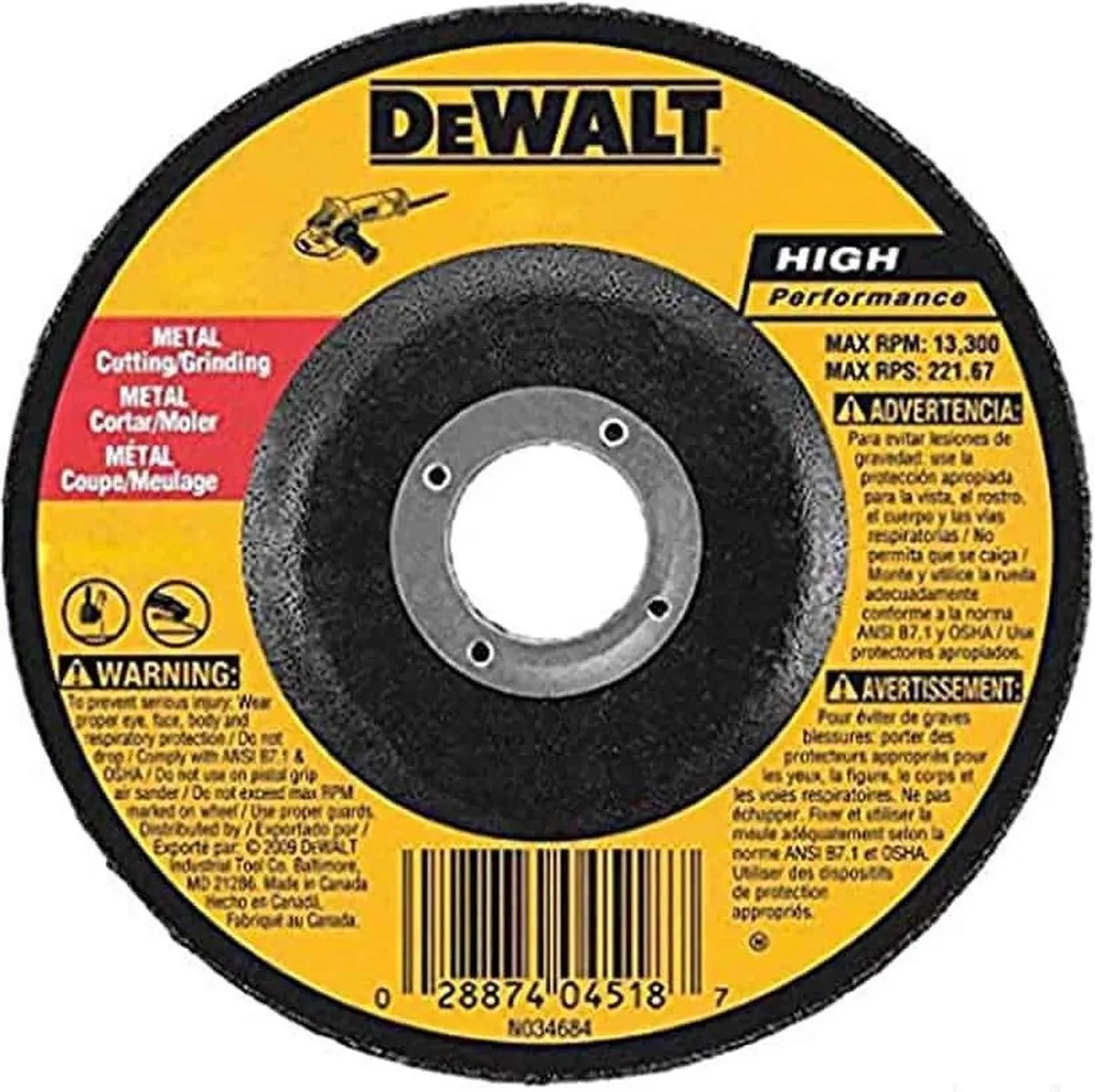 DeWalt DX7941 EXTREME Afbraamschijf Metaal 125mm