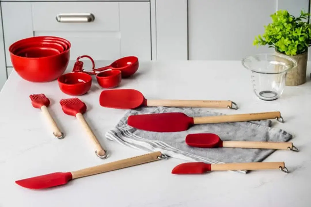 KitchenAid Siliconen Spatel & Lepel Empire Red