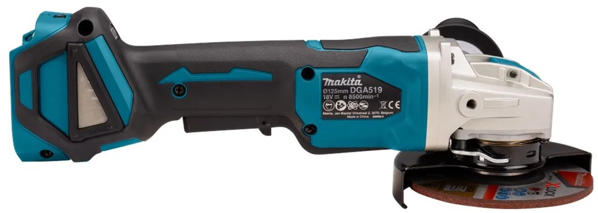 Makita DGA519ZJ Accu Haakse Slijper 125mm X-LOCK 18V
