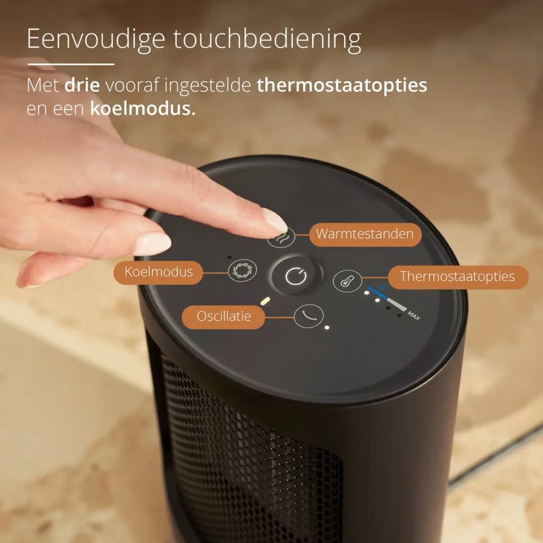 Duux Zone Keramische Kachel 1500W DXCH41 - Zwart
