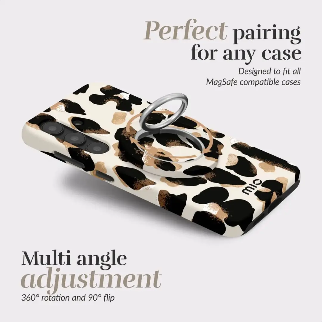 Mio by Mobilize MIOMCSRLEO Ringhouder - MagSafe - 360° Draaibaar - Leopard