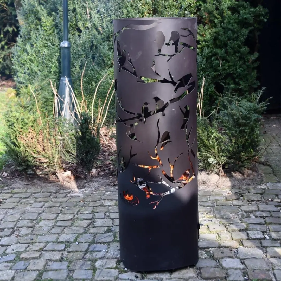 Esschert Design Birds on Twig Vuurkorf - Zwart