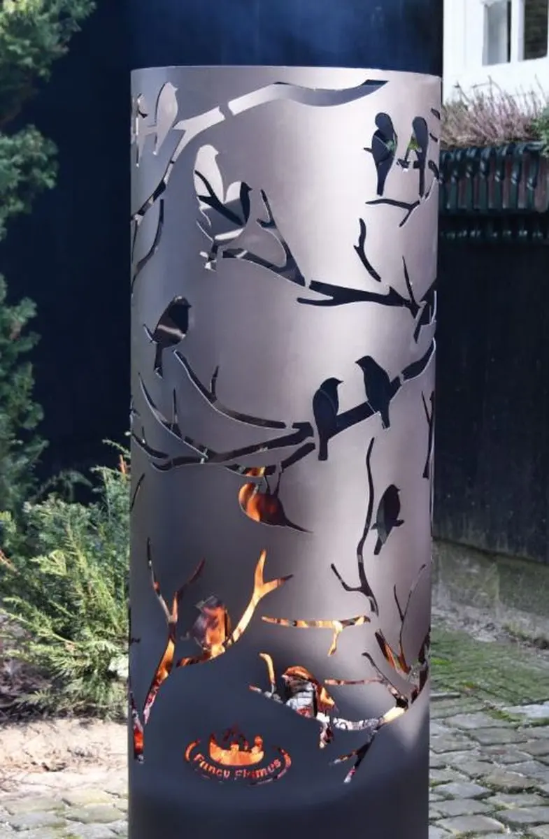 Esschert Design Birds on Twig Vuurkorf - Zwart - afbeelding 6 van 6