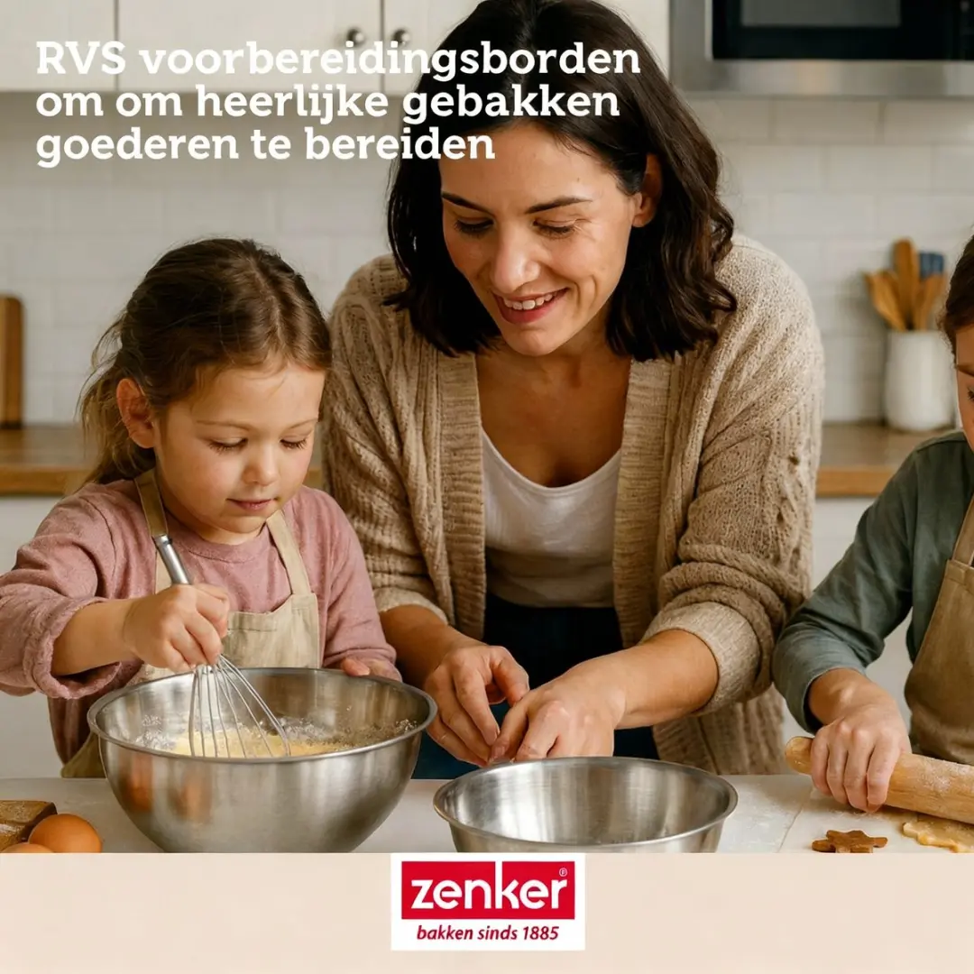 Zenker Bakset Muffinvormpjes 5cm - 100 Stuks - 2 Mengkommen