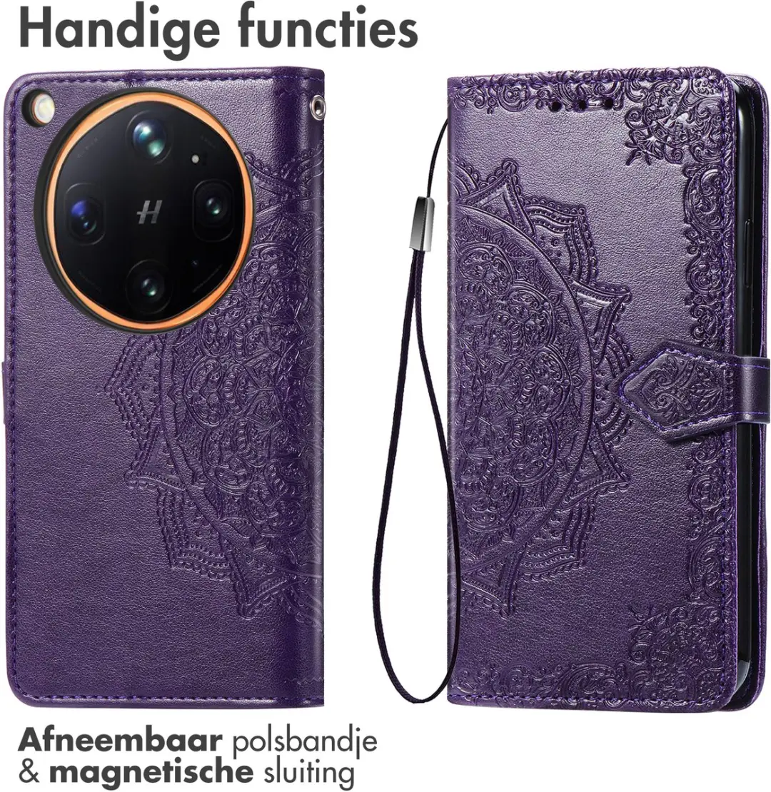 Imoshion Hoesje Oppo Find X9 Ultra Mandala Bookcase - Paars