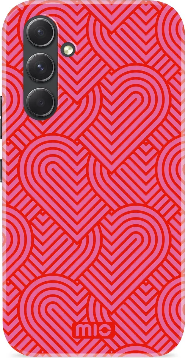 Mio MagSafe Hoesje Samsung Galaxy A54 - Rood/Roze/Print