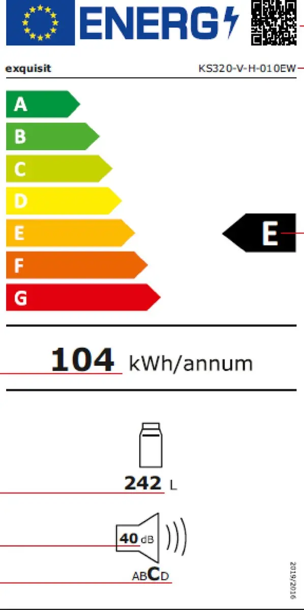 Exquisit KS320-V-H-010EW Koelkast 242L - Wit