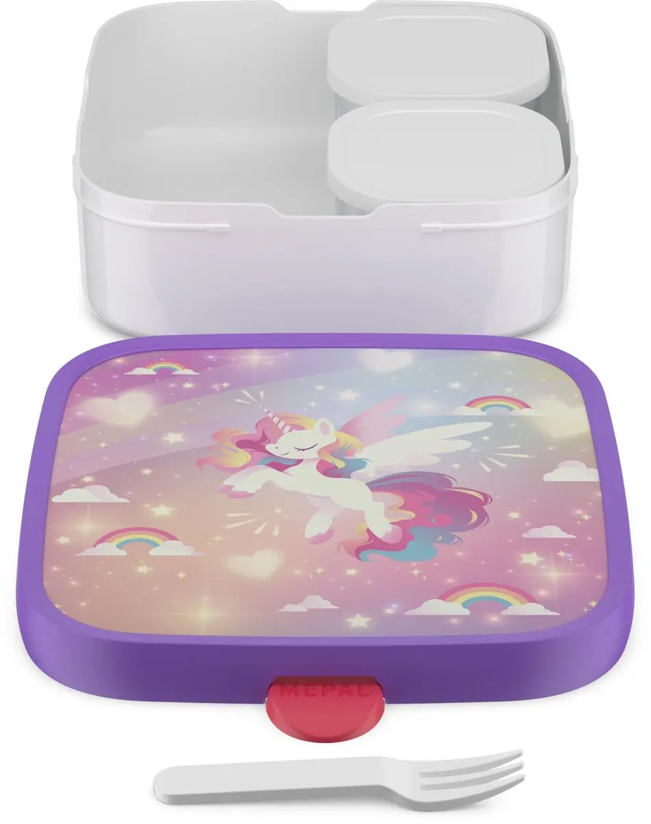 Mepal Campus Bento Lunchbox 1.25L - Unicorn Glow