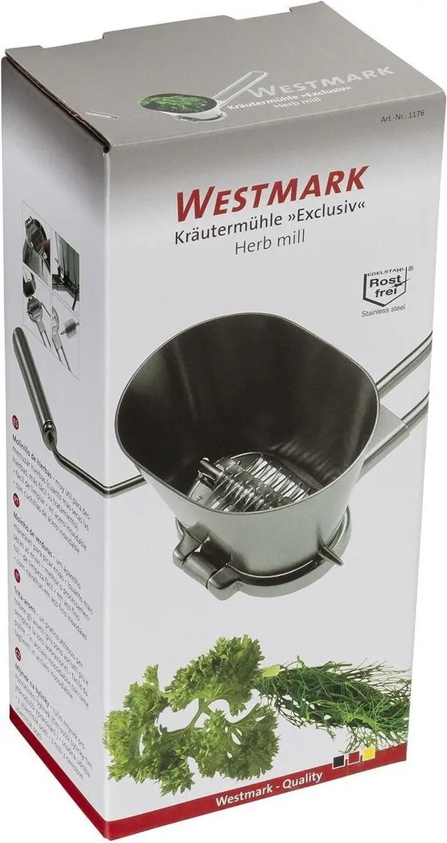 Westmark Kruiden- en Peterseliemolen - Roestvrij staal - Zilver