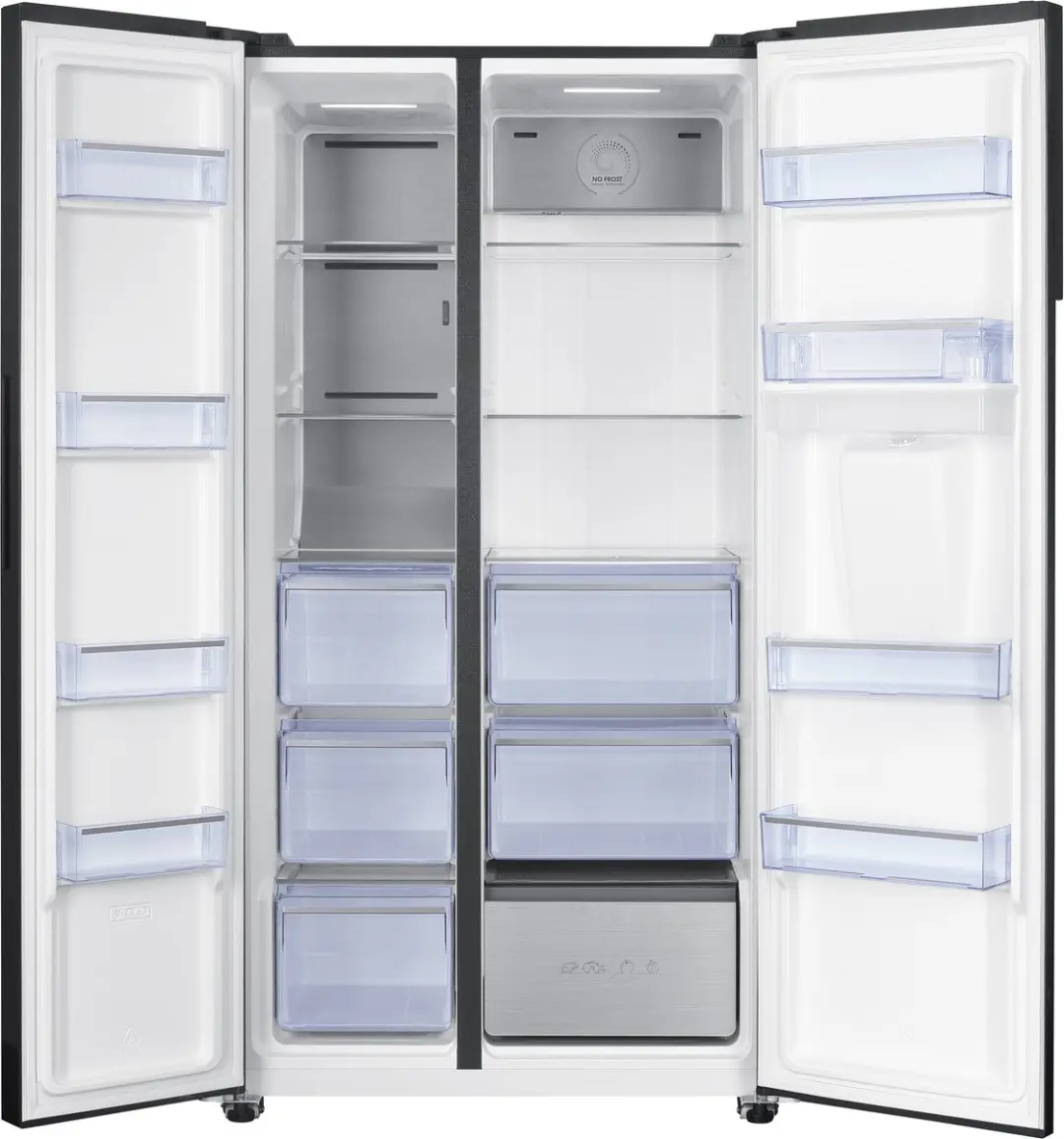 Frilec BONNSBS-680-WS-040CB Amerikaanse Koelkast - 592L - No Frost - Zwart