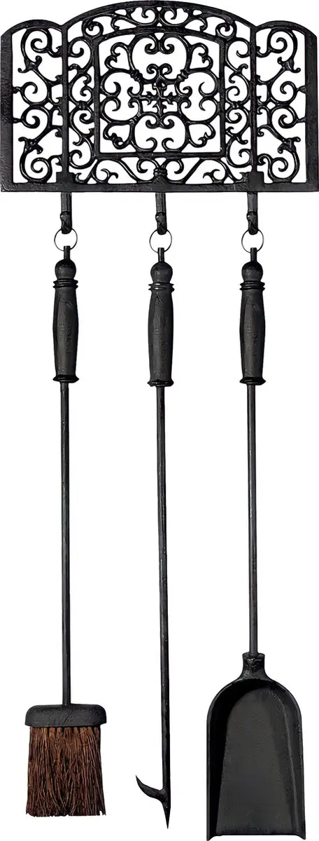 Esschert Design Fancy Flames Hangende Tuinhaardset - Gietijzer Zwart
