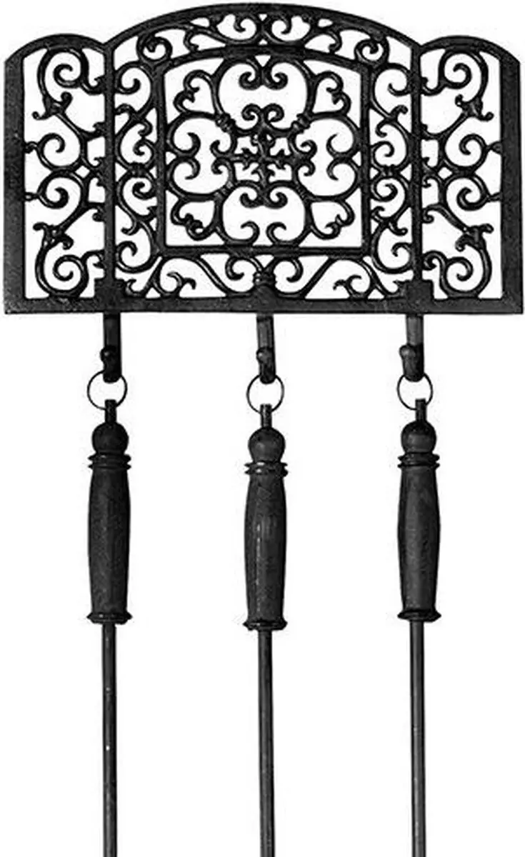 Esschert Design Fancy Flames Hangende Tuinhaardset - Gietijzer Zwart