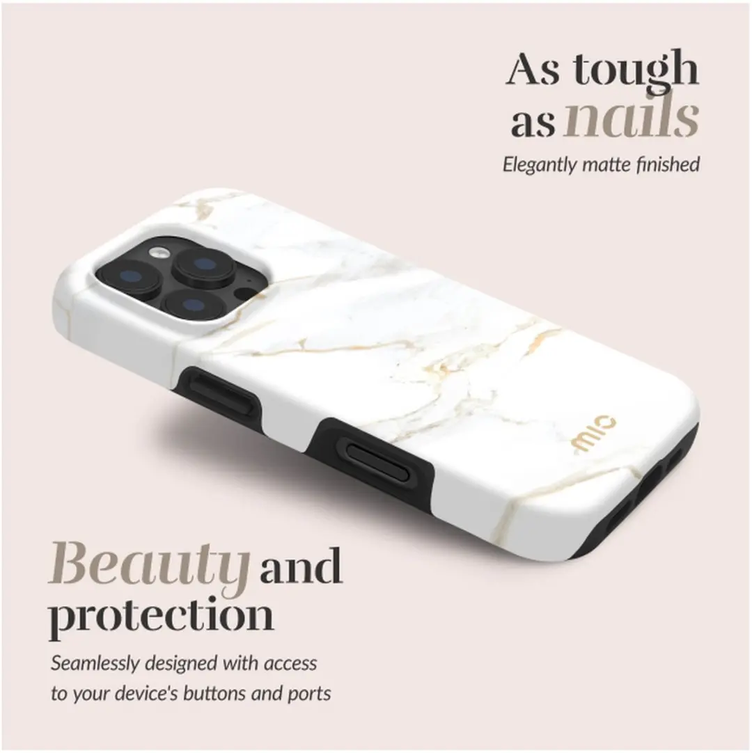 Mio iPhone 17 Pro Hoesje MIOWMIPH17PRO - MagSafe Wit Marble