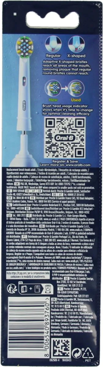 Oral-B Pro Floss Action Opzetborstels - 4 Stuks